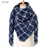 Autumn and winter imitation cashmere plaid square scarf scarf shawl