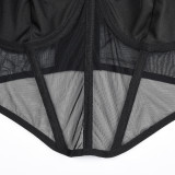 Women Halter Neck Crop Suspender Top