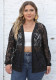 Plus Size Women Sexy Mesh See-Through Casual Jacket