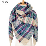 Autumn and winter imitation cashmere plaid square scarf scarf shawl