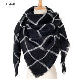 Autumn and winter imitation cashmere plaid square scarf scarf shawl