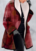 Plus Size Women Turndown Collar Loose Coat Plus Size Women Turndown Collar Loose Coat