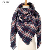 Autumn and winter imitation cashmere plaid square scarf scarf shawl
