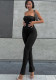 Women Off Shoulder Solid Jumpsuit