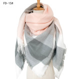 Autumn and winter imitation cashmere plaid square scarf scarf shawl
