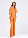 Women Autumn and Winter Loose Casual Sweater and Pant Two-piece Set