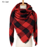 Autumn and winter imitation cashmere plaid square scarf scarf shawl