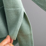 Women Autumn and Winter Loose Casual Sweater and Pant Two-piece Set