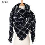 Autumn and winter imitation cashmere plaid square scarf scarf shawl