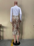 Women Casual Leopard Print Skirt
