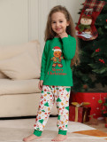 Christmas Cartoon Printed Parent-Child Family Pajamas Set