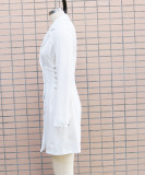 Autumn And Winter Slim Long Sleeve Career Dress Double Breasted Slim Waist Chic Blazer Dress For Women