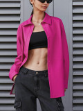 Autumn And Winter Fashionable Long Sleeve Women's Pu Shirt Women's Leather Jacket