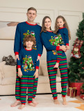 Christmas Cartoon Letter Christmas Tree Print Parent-Child Christmas Family Pajamas Set