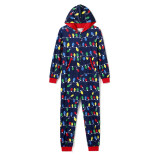 Autumn And Winter Christmas Printed Parent-Child Long-Sleeved Overall Pajamas One-Piece Home Clothes