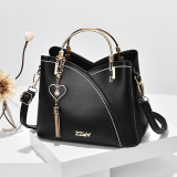 Patchwork Handbag Women's Bag Fashionable And Versatile Pu Leather Stylish Shoulder Crossbody Bag
