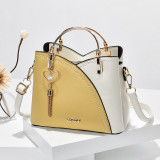 Patchwork Handbag Women's Bag Fashionable And Versatile Pu Leather Stylish Shoulder Crossbody Bag