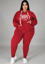 Plus Size Women's Sports Hoodies Casual Two-Piece Tracksuit Set Plus Size Women's Sports Hoodies Casual Two-Piece Tracksuit Set