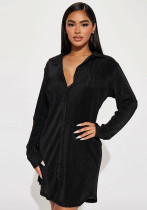 Fall Women's Fashion Casual Shirt Dress Fall Women's Fashion Casual Shirt Dress