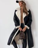 Autumn And Winter Reversed Wear Turndown Collar Coat