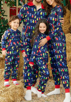 Autumn And Winter Christmas Printed Parent-Child Long-Sleeved Overall Pajamas One-Piece Home Clothes Autumn And Winter Christmas Printed Parent-Child Long-Sleeved Overall Pajamas One-Piece Home Clothes