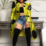 Sequin Patchwork Fashion Women's Trench Coat