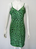 Women Leopard Print V-Neck Strap Dress