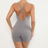 Women Adjustable Shoulder Straps Hollow Sports Yoga Jumpsuit