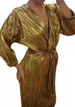 Women Chic V Neck Lace Up Dress Women Chic V Neck Lace Up Dress