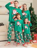Christmas Family Wear Santa Print Printed Home Clothes Pajama Two-piece Set