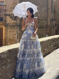 Women off-shoulder one-shoulder sequined Maxi evening dress