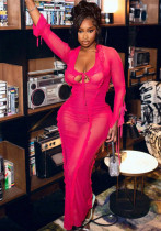 Women Autumn Solid Strappy Sexy Ruffle Edge Maxi Dress Women Autumn Solid Strappy Sexy Ruffle Edge Maxi Dress