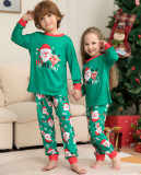 Christmas Family Wear Santa Print Printed Home Clothes Pajama Two-piece Set