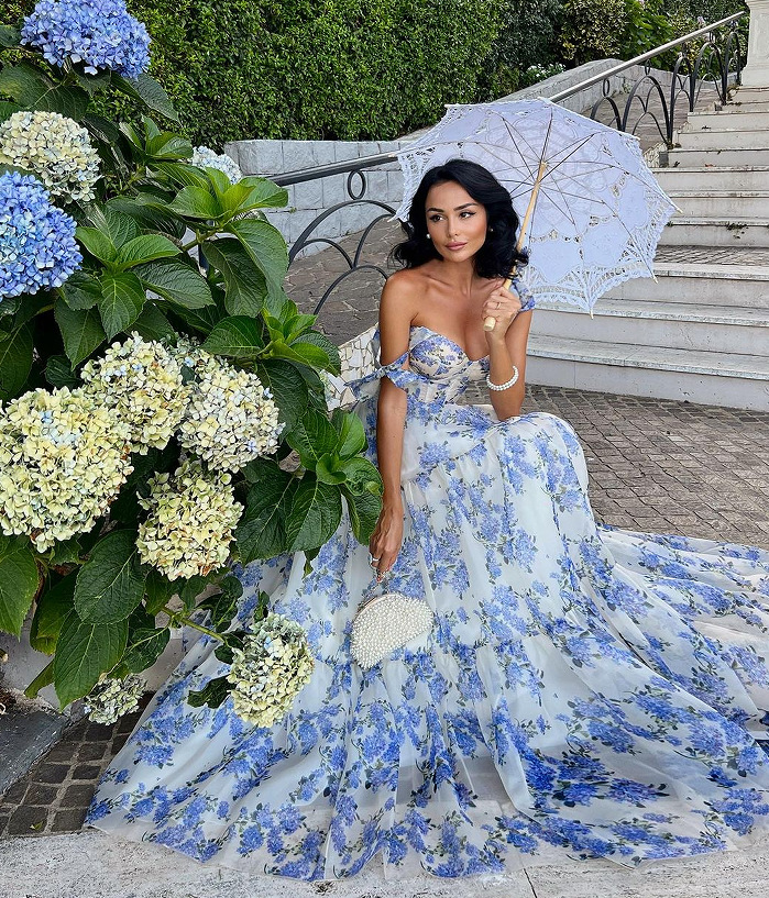 Women off-shoulder one-shoulder sequined Maxi evening dress