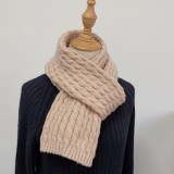 Women's Winter Houndstooth Knitting Warm Scarf