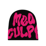 Winter Letter Jacquard Warm Knitting Hat Trendy Unisex Hat