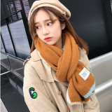 Women's Winter Houndstooth Knitting Warm Scarf