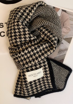 Women's Winter Houndstooth Knitting Warm Scarf