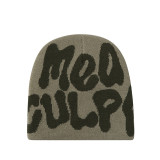 Winter Letter Jacquard Warm Knitting Hat Trendy Unisex Hat