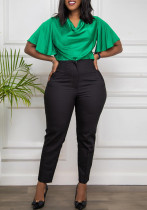 Women's High Waist Tight Fitting Nine Points Career Solid Color Casual Pants Women's High Waist Tight Fitting Nine Points Career Solid Color Casual Pants