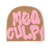 Winter Letter Jacquard Warm Knitting Hat Trendy Unisex Hat