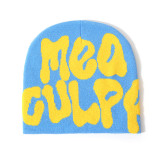 Winter Letter Jacquard Warm Knitting Hat Trendy Unisex Hat