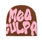 Winter Letter Jacquard Warm Knitting Hat Trendy Unisex Hat