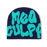 Winter Letter Jacquard Warm Knitting Hat Trendy Unisex Hat