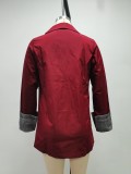 Autumn And Winter Women's Solid Color Turndown Collar Button Slim Chic Blazer