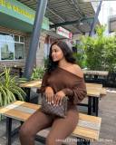 Women's Autumn And Winter Solid Color Slim Fit Fashion Long Sleeve Tight Fitting Jumpsuit