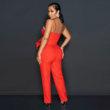 Diamond Chain Sexy Straps Style Slim Jumpsuit For Women Fashionable Women's Clothing