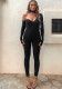 Women's Autumn And Winter Fashion Irregular Tight Fitting Long Sleeve Jumpsuit