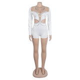 Sexy Beaded Hollow See-Through Jumpsuit