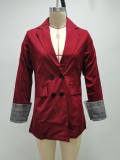 Autumn And Winter Women's Solid Color Turndown Collar Button Slim Chic Blazer